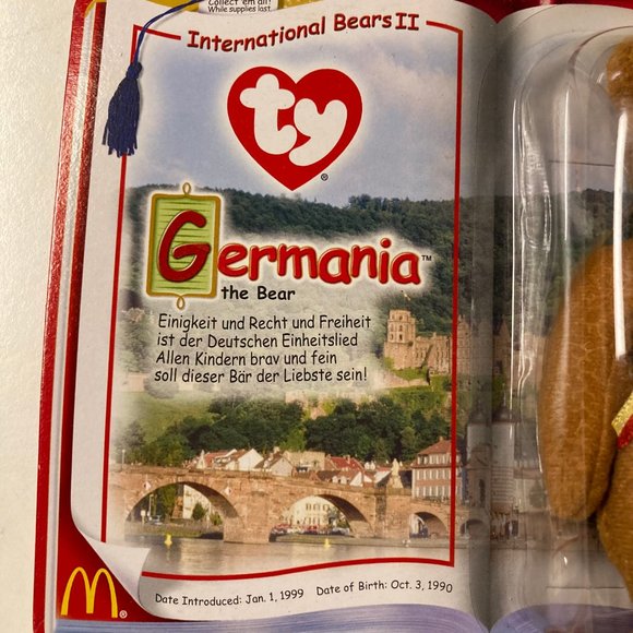 McDonald's Ty Beanie Babies "International  Bears II" Collection New Unopened - Picture 5 of 11